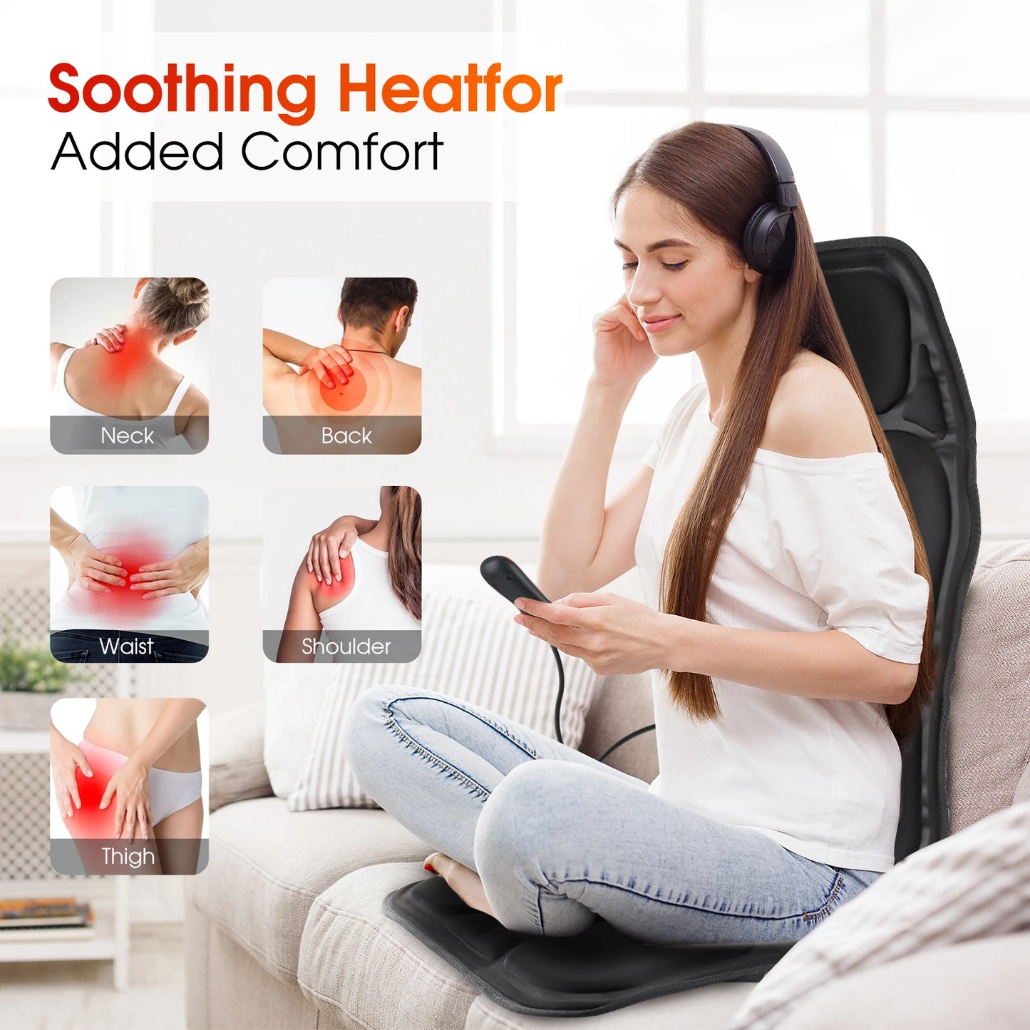 Agdoad Electric Massage Pad With Heating And Vibration
