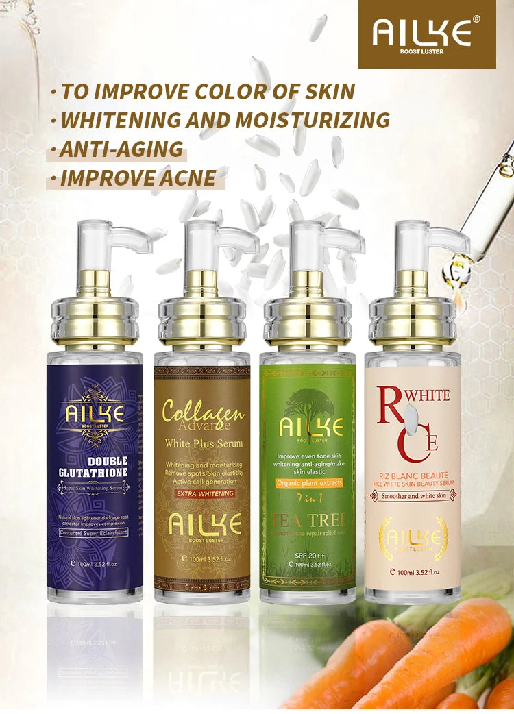 AILKE Skin Glowing Face Serum With Glutathione And Vitamins A C E