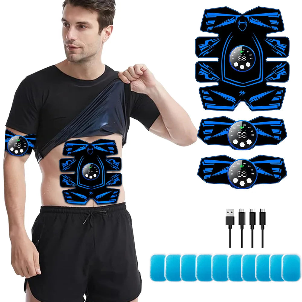 XMSJ EMS 8Pad Ab Trainer and Muscle Stimulator Vibration