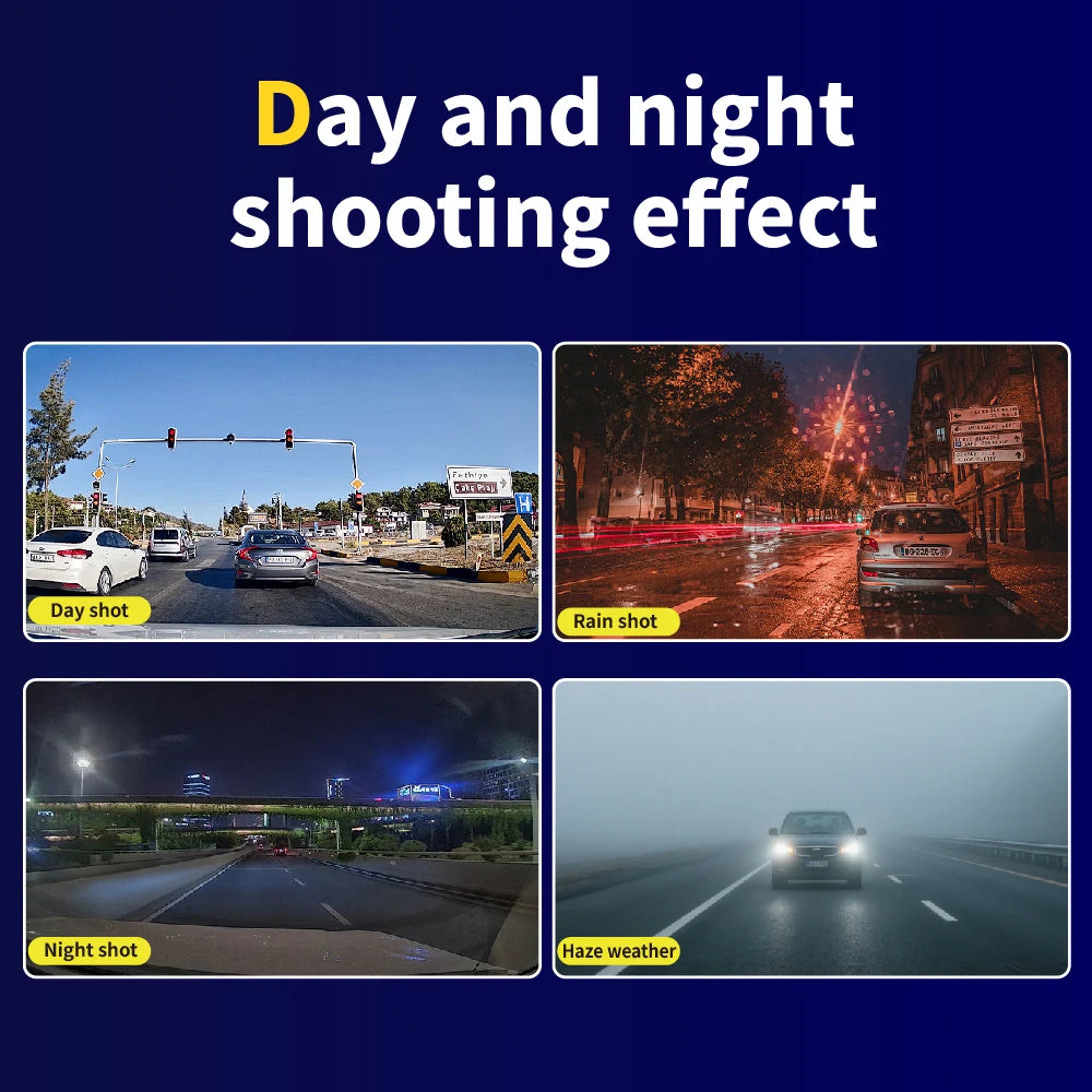 CAICYTO Dash Cam Three Lens Car DVR 1080p Night Vision