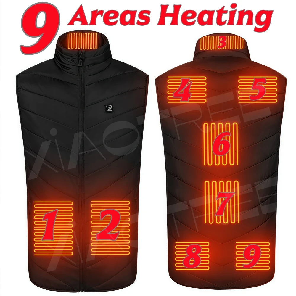 XIAOTREE Heated Vest Electric USB Warmer For Winter Outdoor Jacket
