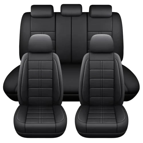 Leather Car Seat Covers Universal Fit Full Set 5 Seater