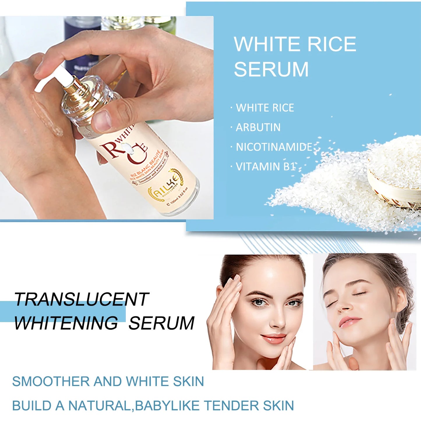 AILKE Skin Glowing Face Serum With Glutathione And Vitamins A C E