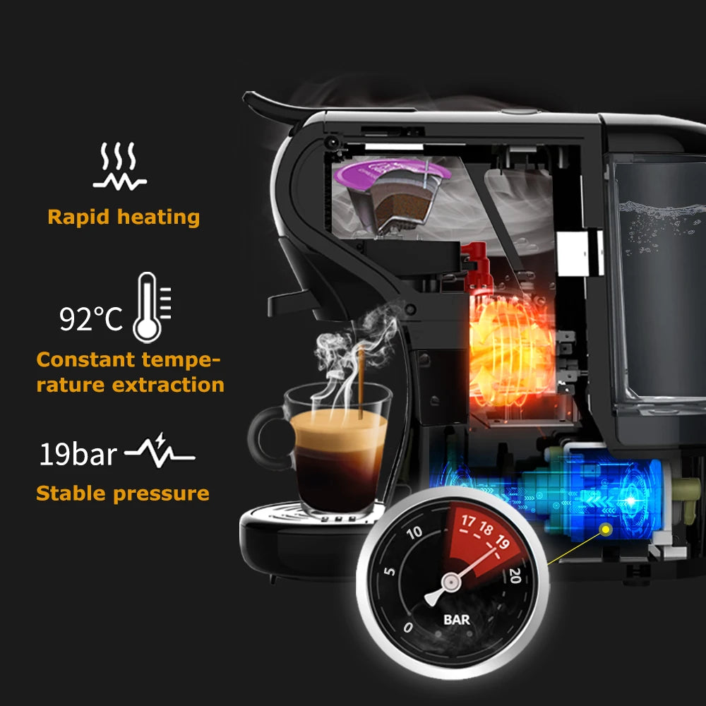 HiBREW Espresso Coffee Machine 19 Bar Capsule Pod Coffee Maker