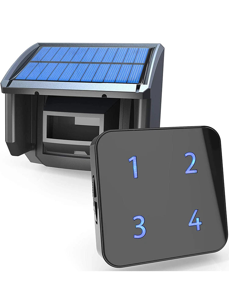 HTZSAFE Solar Wireless Driveway Alarm System With 400 Meters Range