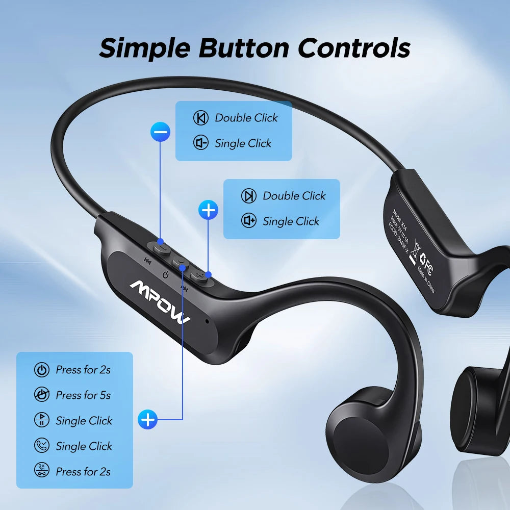 MPOW X14 Bone Conduction Headphones Bluetooth 5.3 Earphones