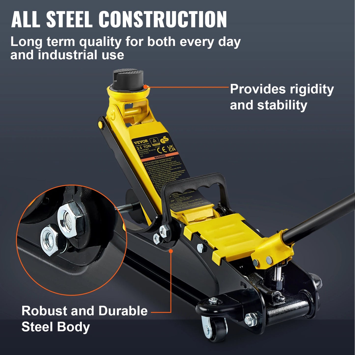 SucceBuy 2.5T Pneumatic Low-Profile Floor Hydraulic Jack