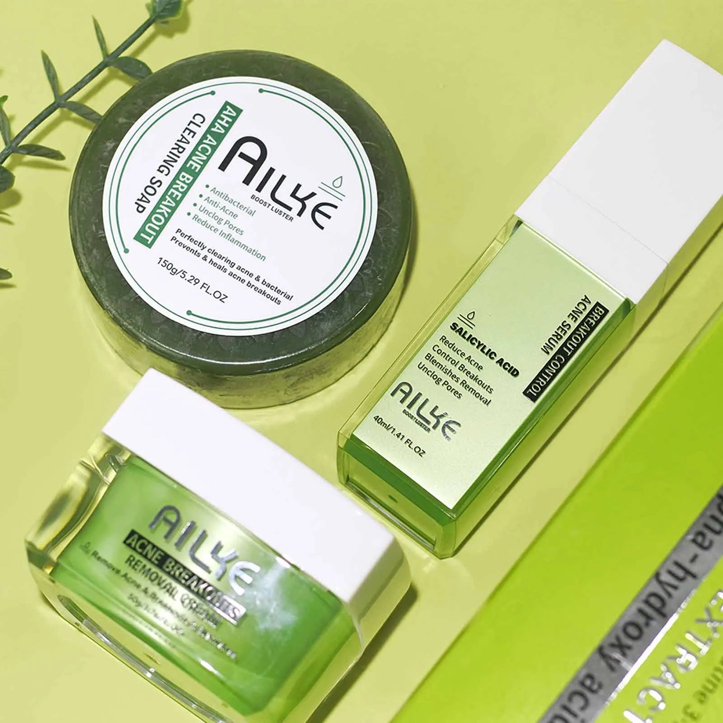 AILKE Organic Anti Acne Cleansing Set For All Skin Types