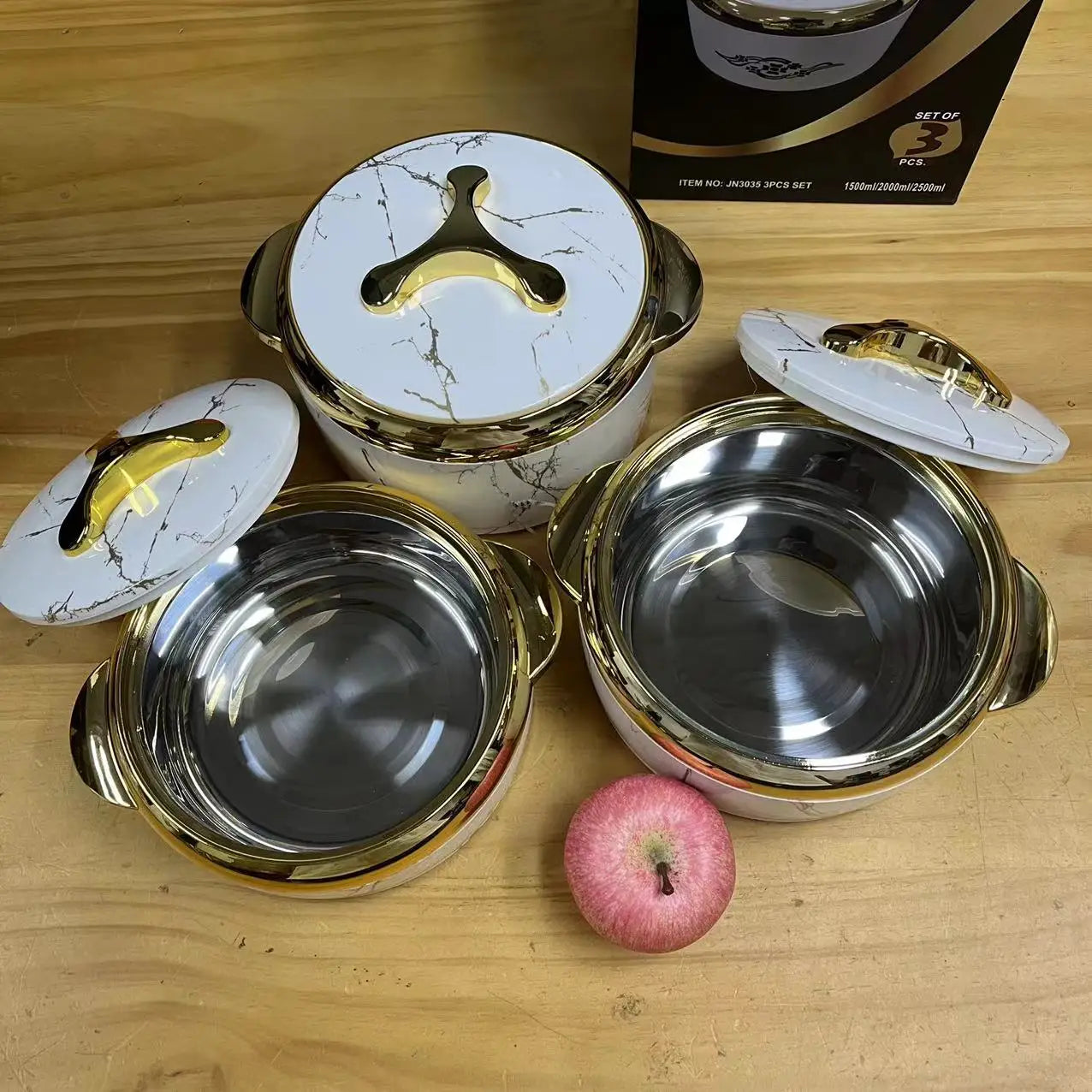 Food Warmer Lunch Box Set 3 Piece Leakproof Containers