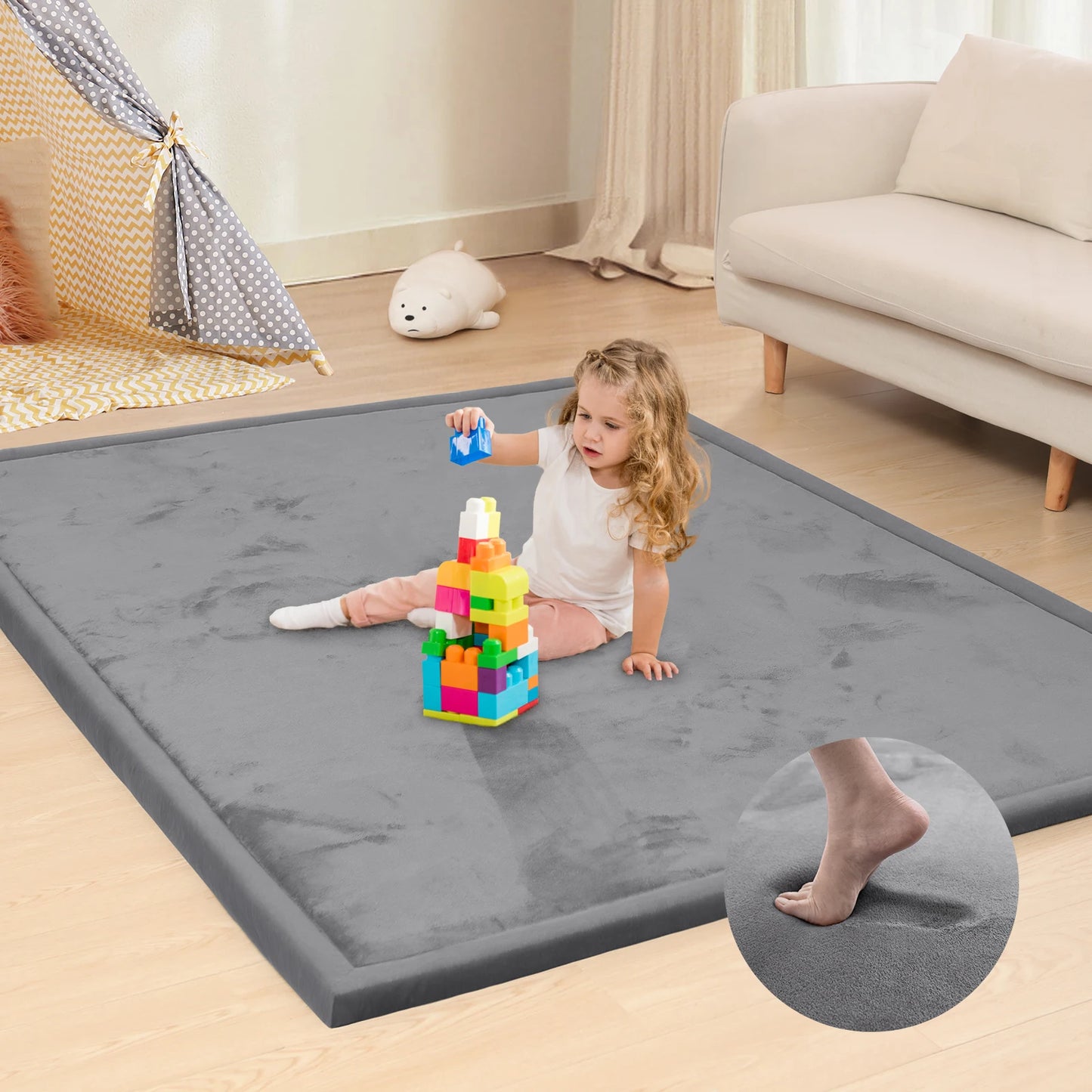 Huloo Sleep Tatami Baby Play Mat Non Slip Crawling Rug