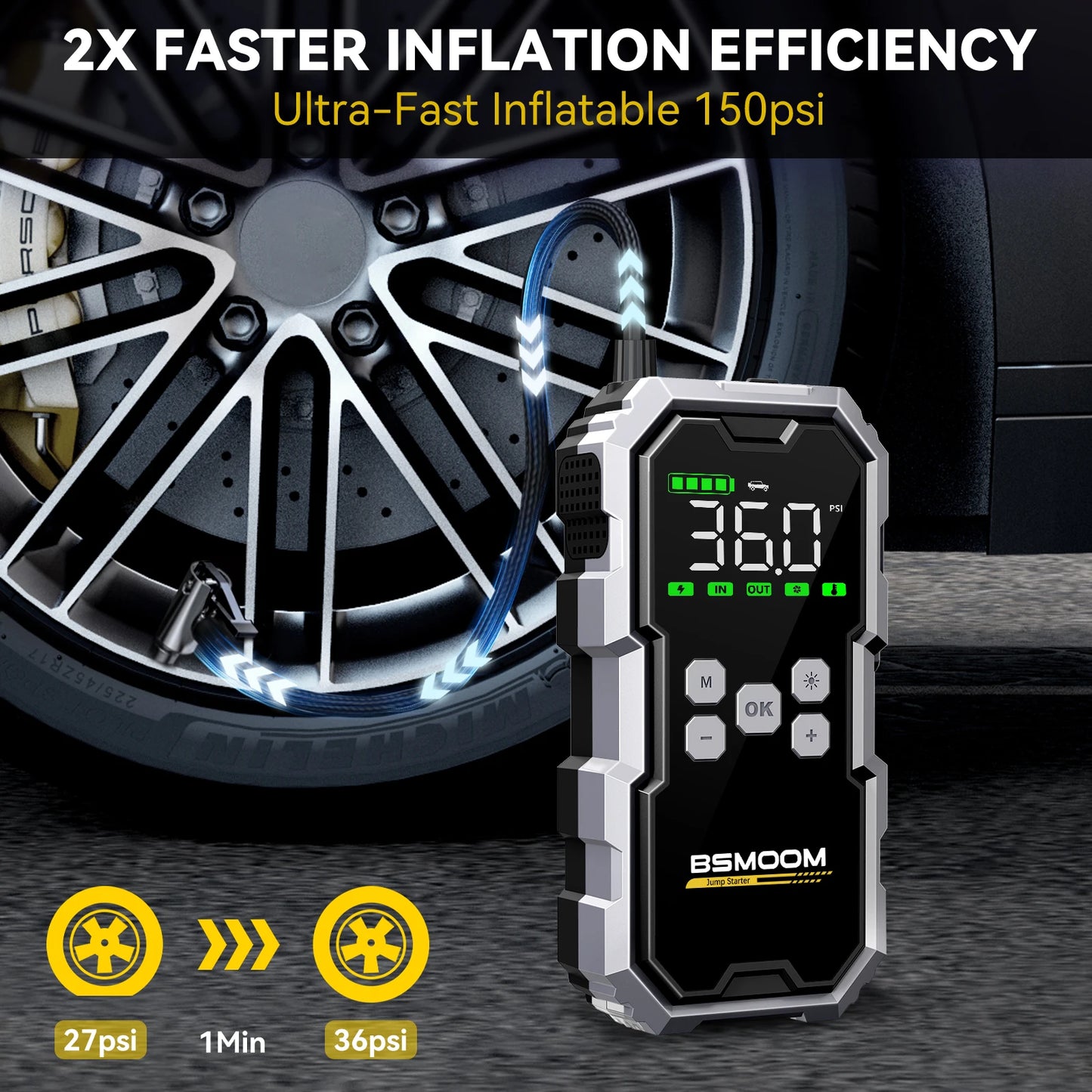BSMOOM 7000A Car Jump Starter Power Bank Portable Booster