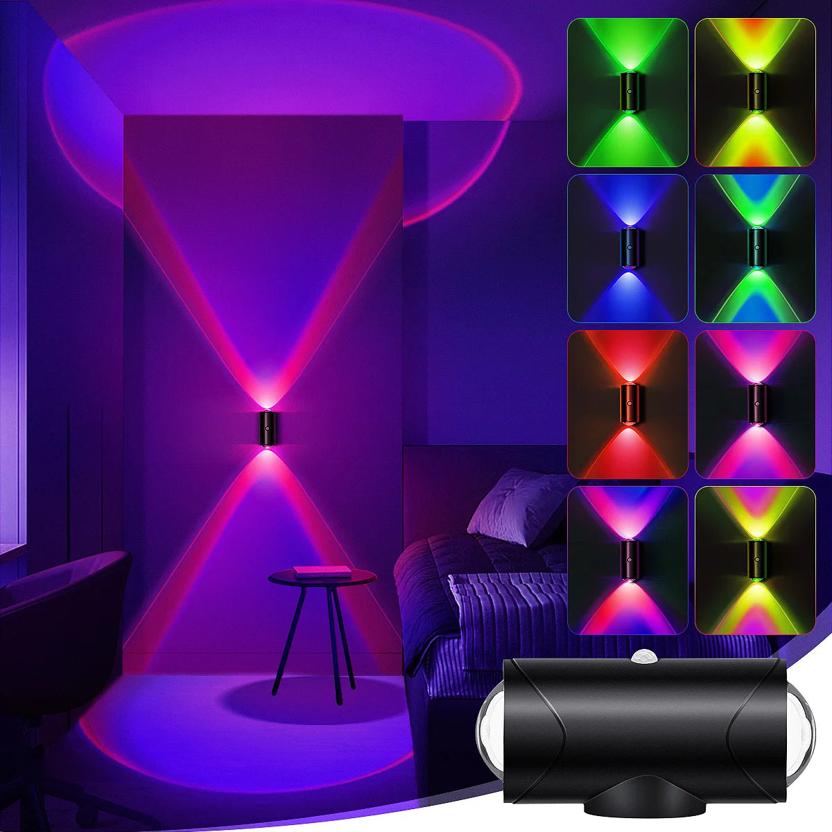 Aiopp LED Motion Sensor Wall Sconce Lights 3 Modes USB