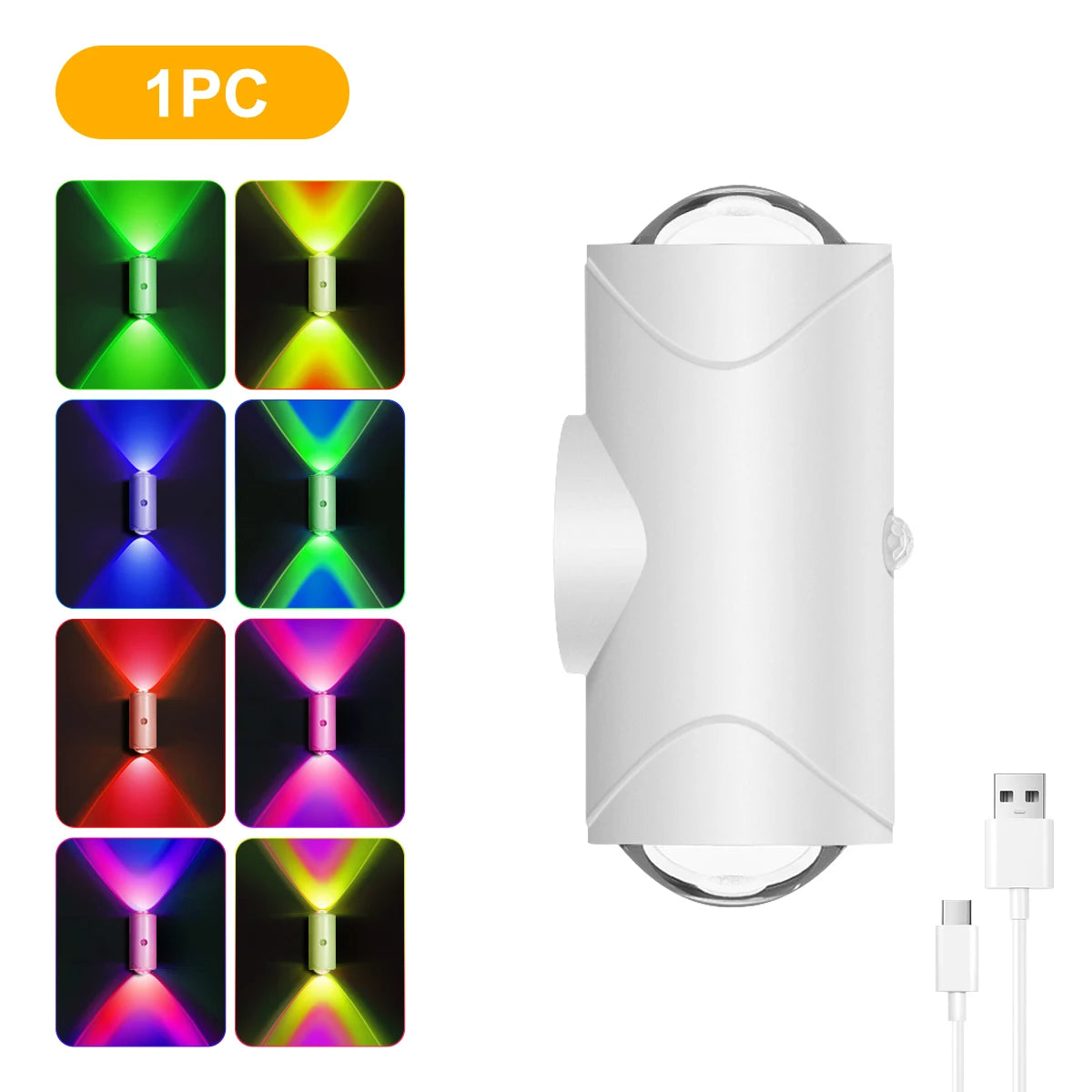 Aiopp LED Motion Sensor Wall Sconce Light with USB Rechargeable