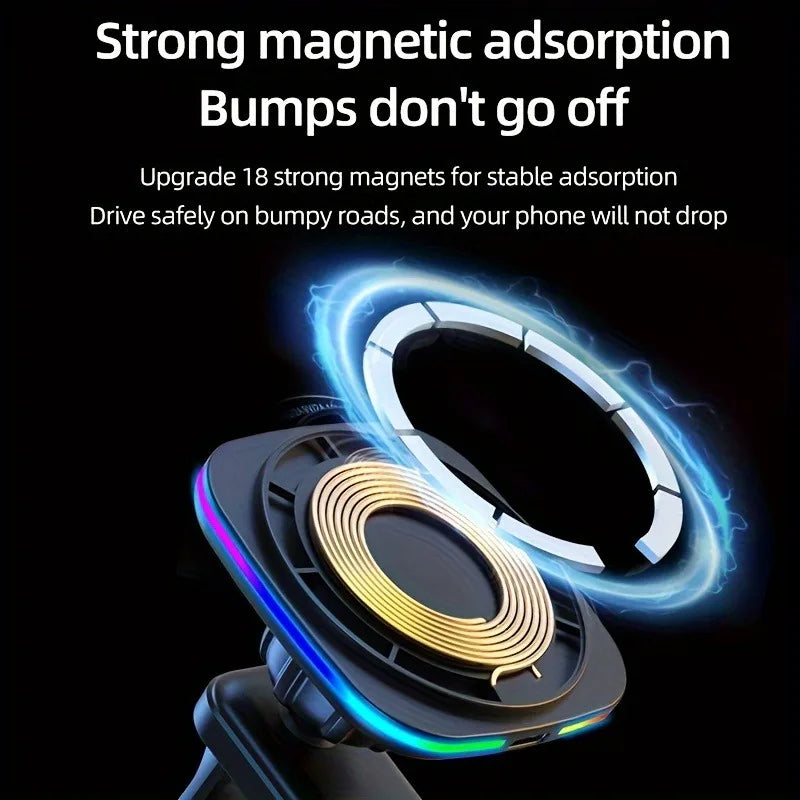 AUKYGGUS Car Magnetic Wireless Charger 15W Outlet Mount