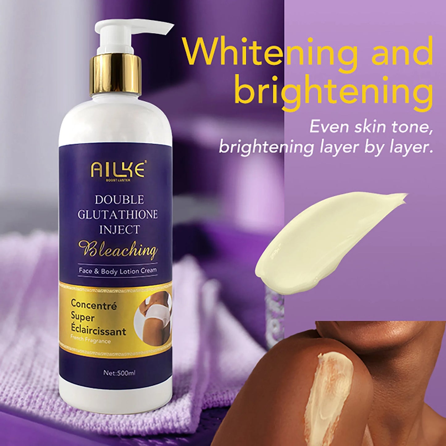 AILKE Whitening Cream Glutathione Body Lotion For Brighter Skin