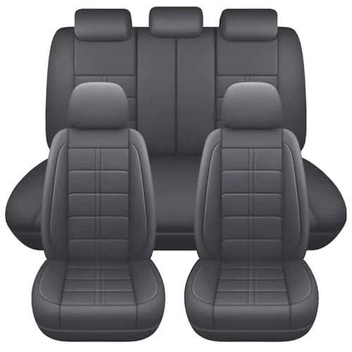 Leather Car Seat Covers Universal Fit Full Set 5 Seater