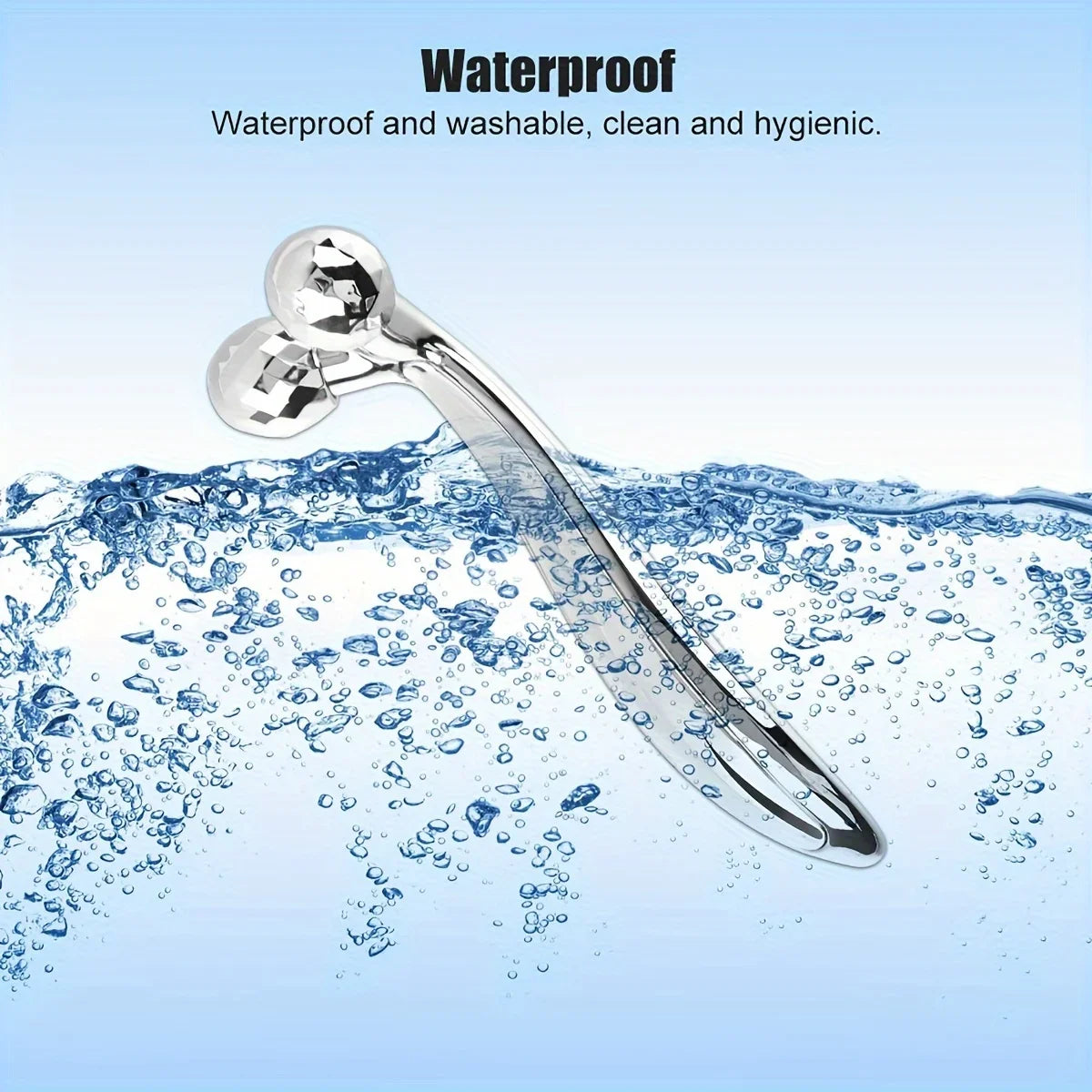 Suoji Stainless Steel Gua Sha Facial Tool 3D Roller Massager For Dark Circles And Eye Bags