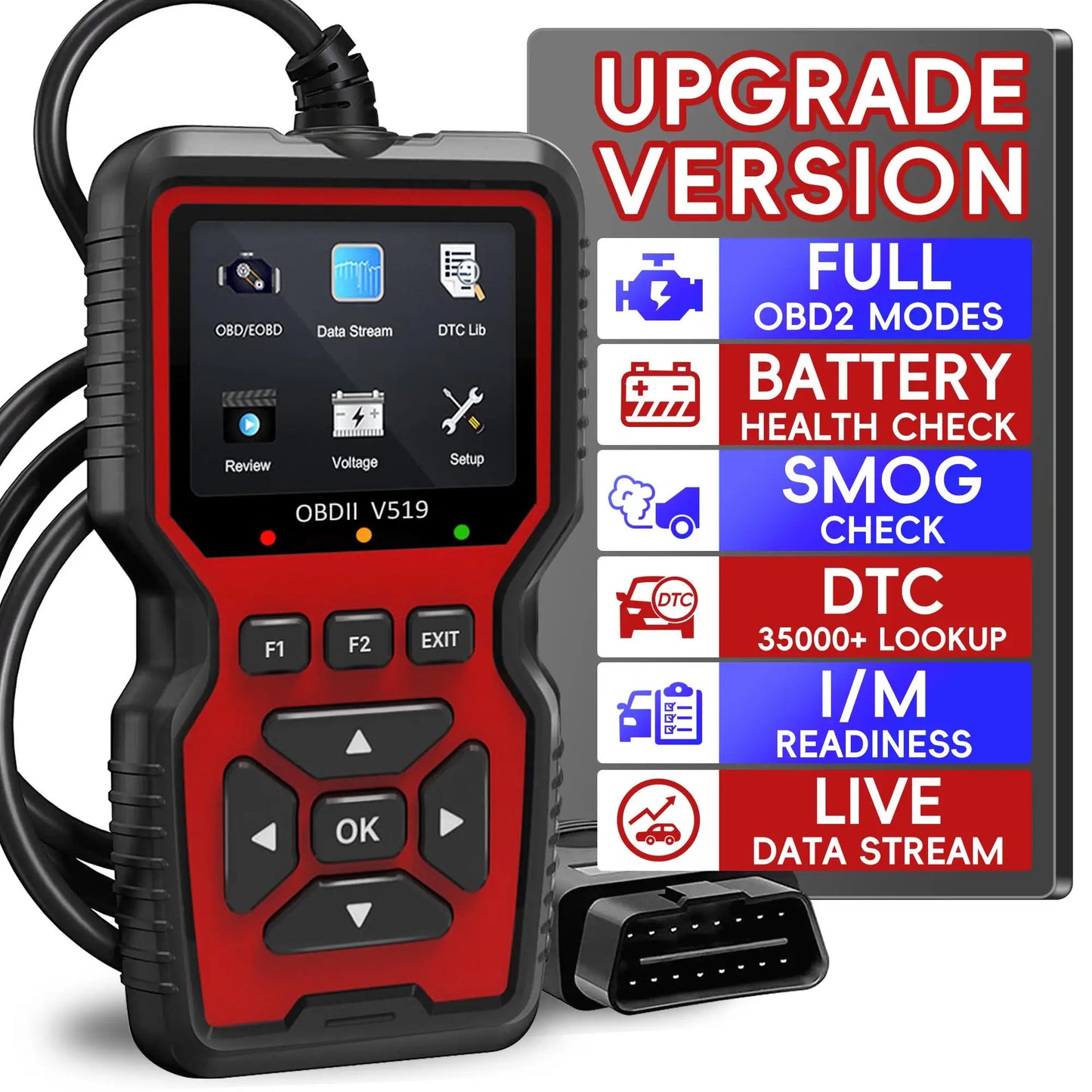OBD2 Scanner Live Data Diagnostic Tool For Check Engine Light