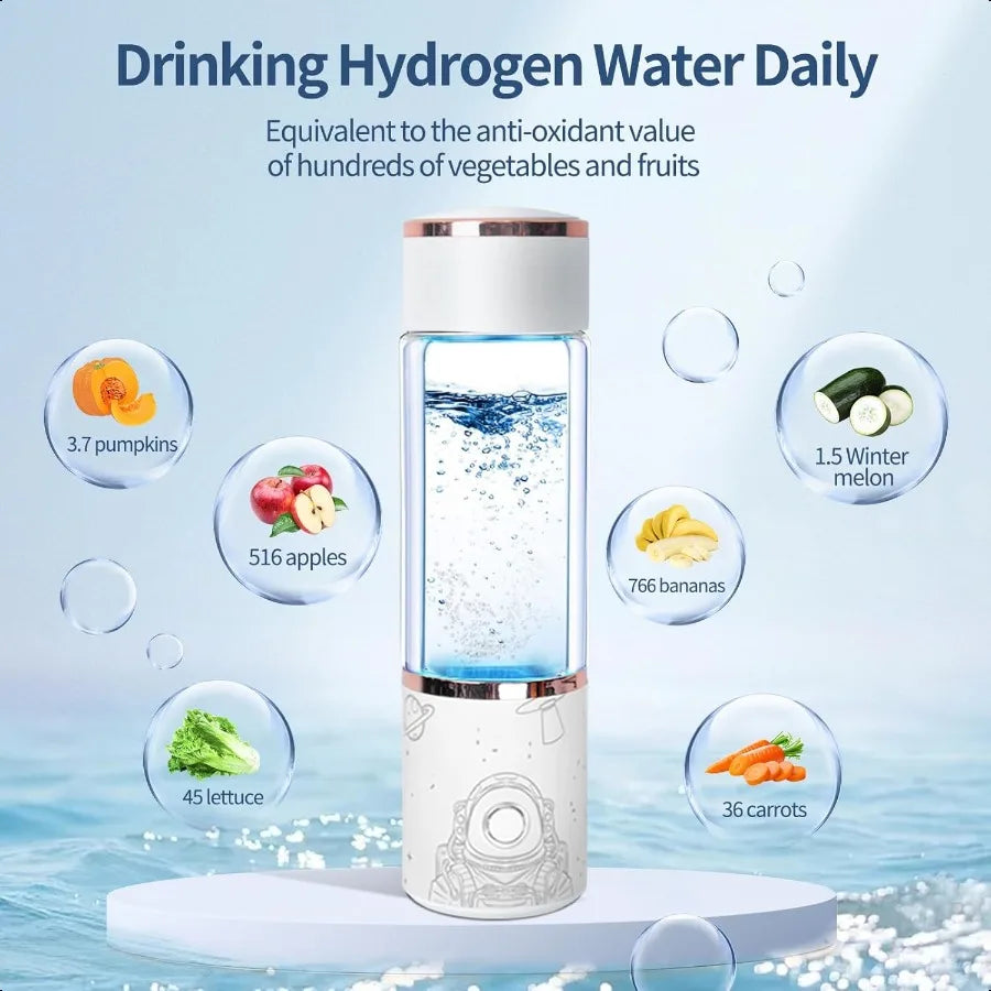 Hydrogen Water Bottle Generator Portable Electrolyzed Water SPE Technology