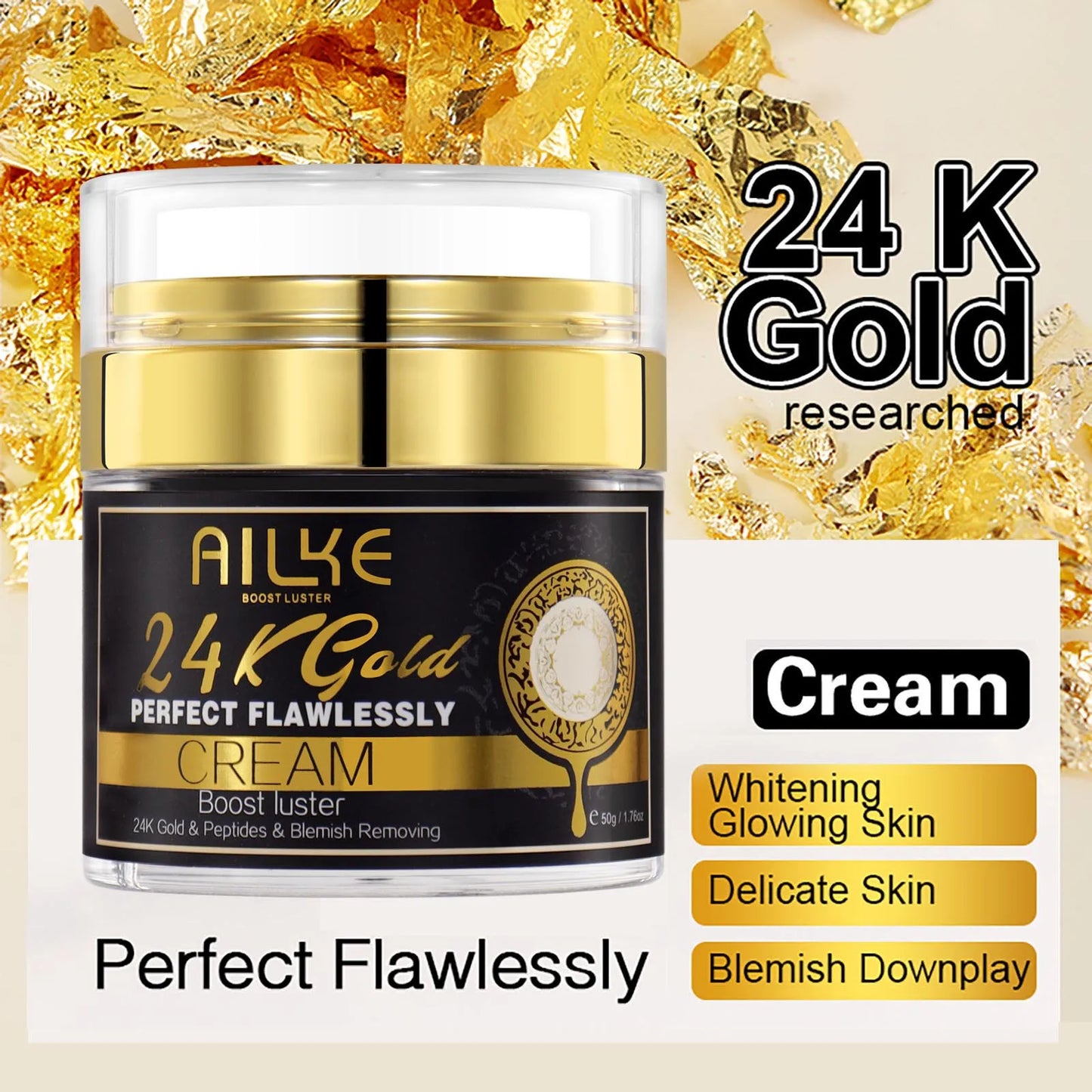 AILKE 24K Whitening Skin Set Cleanser For All Skin Types