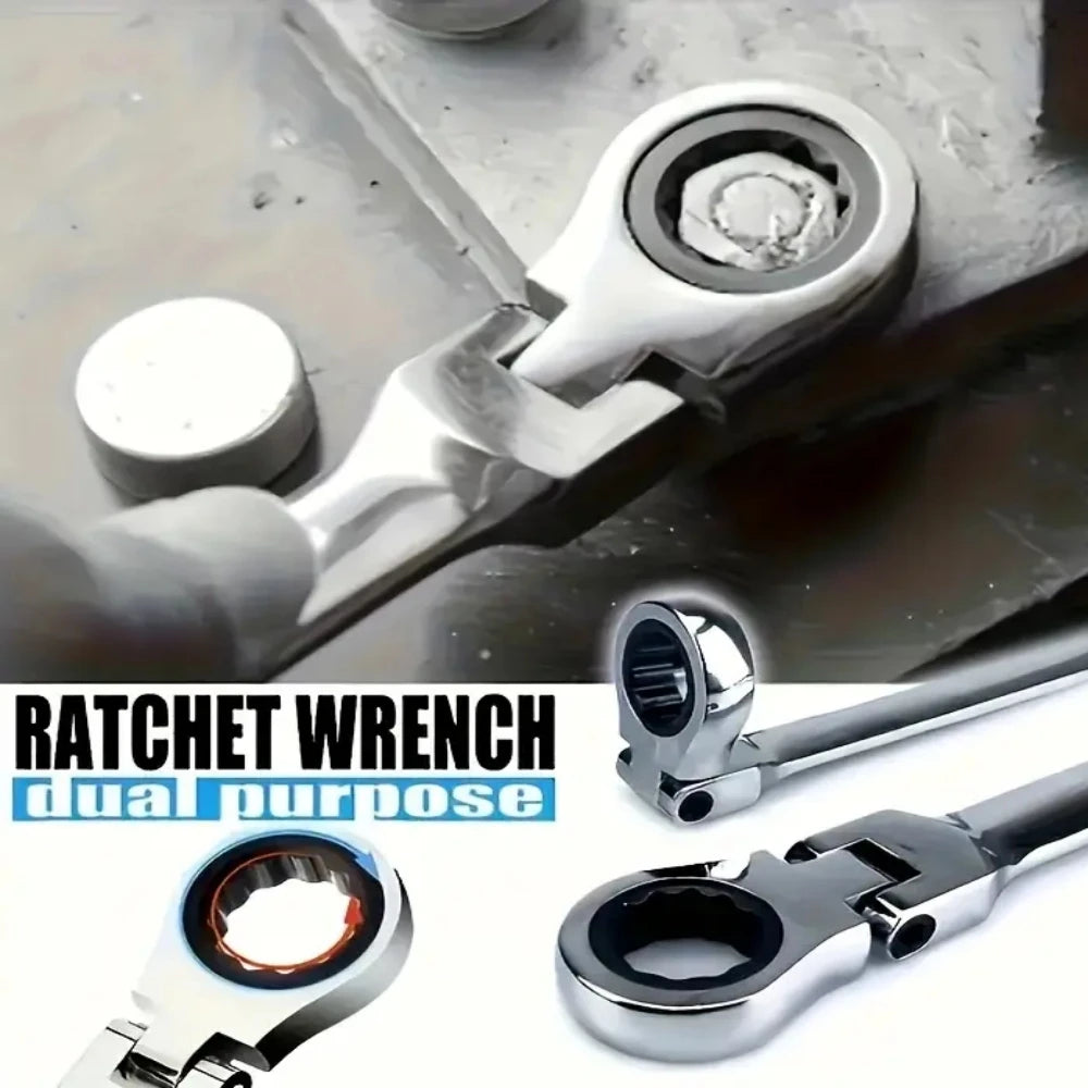Flexible Ratcheting Combination Wrench Set for Metric Hand Tools