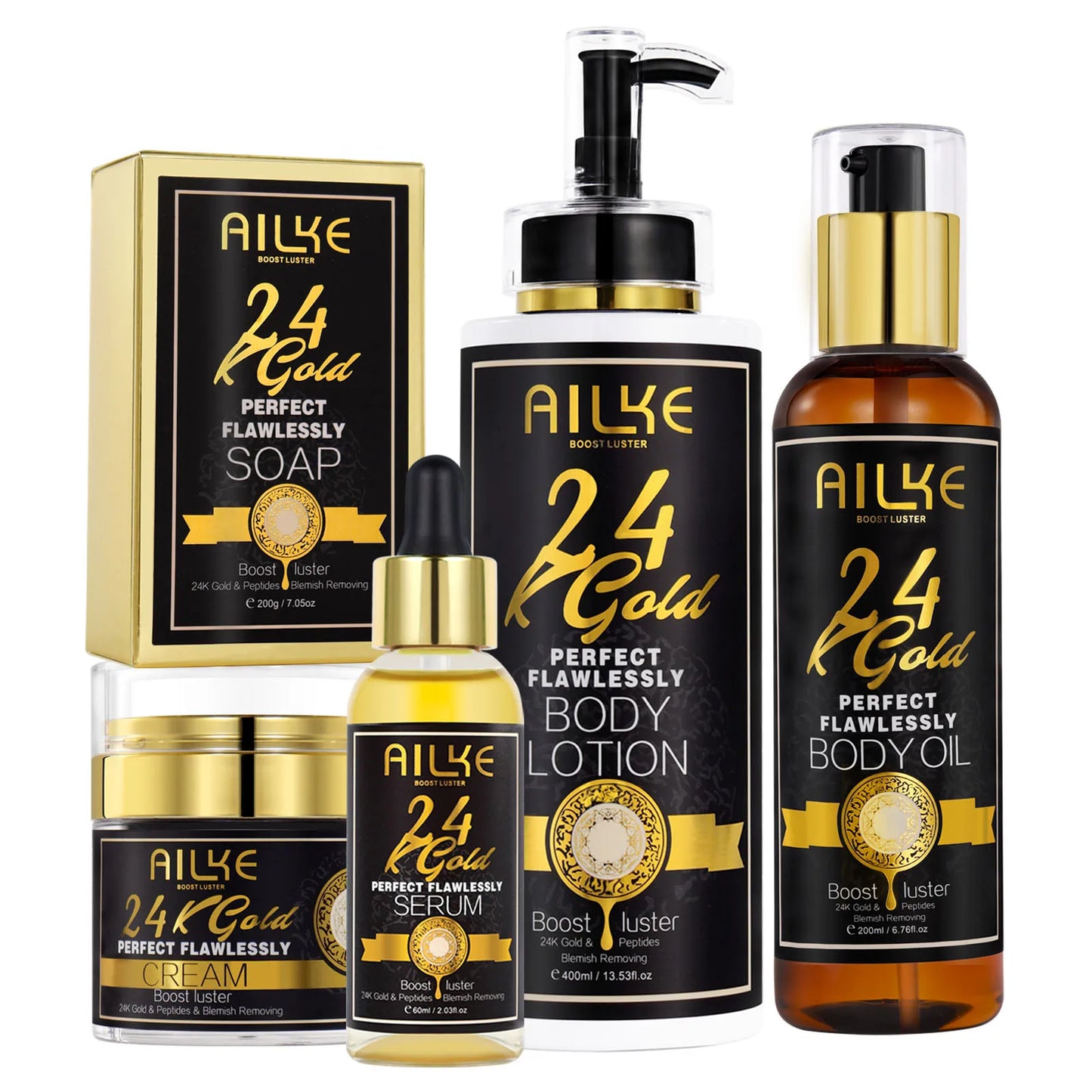 AILKE 24K Whitening Skin Set Cleanser For All Skin Types