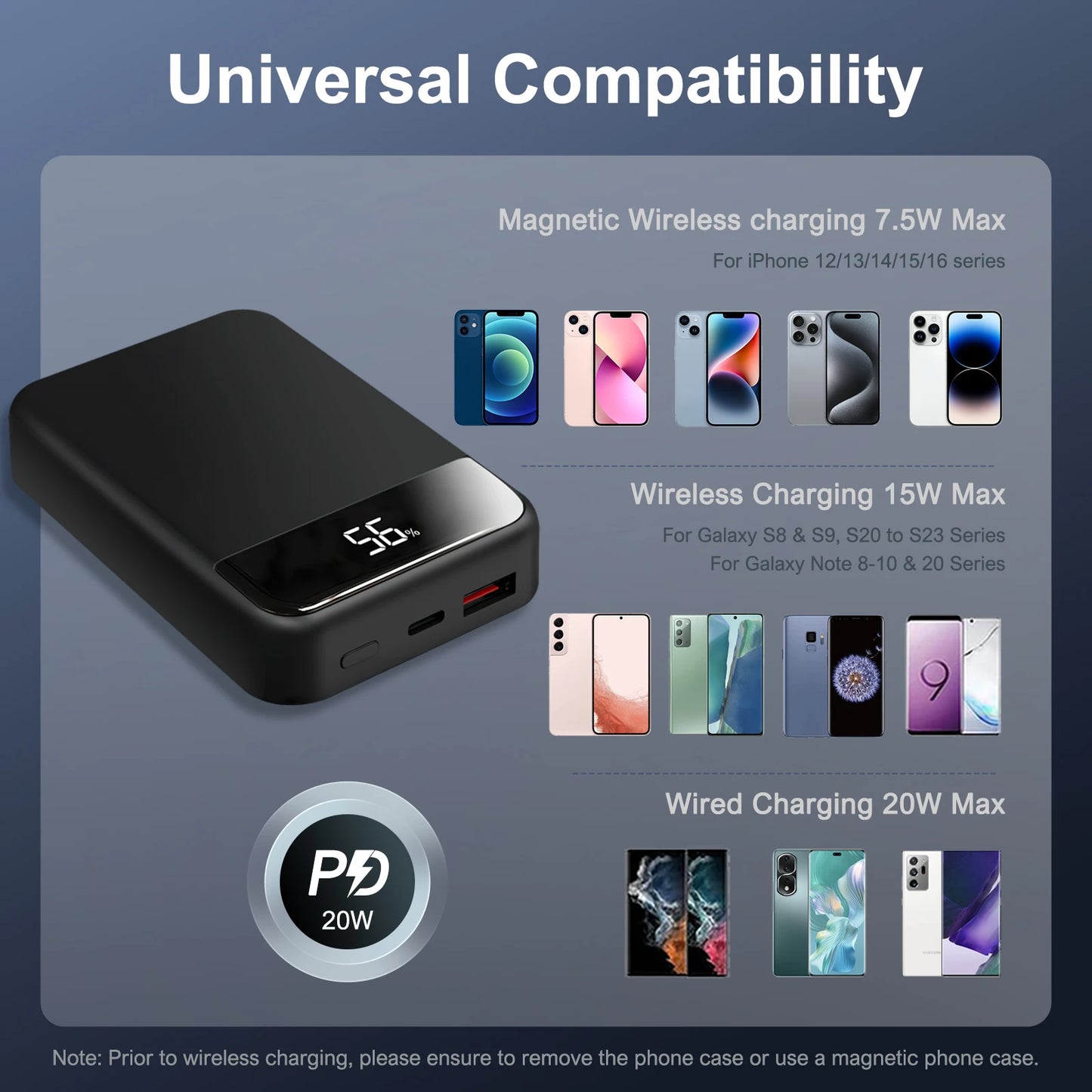 Magnetic Wireless Power Bank 10000mAh PD20W LED Display