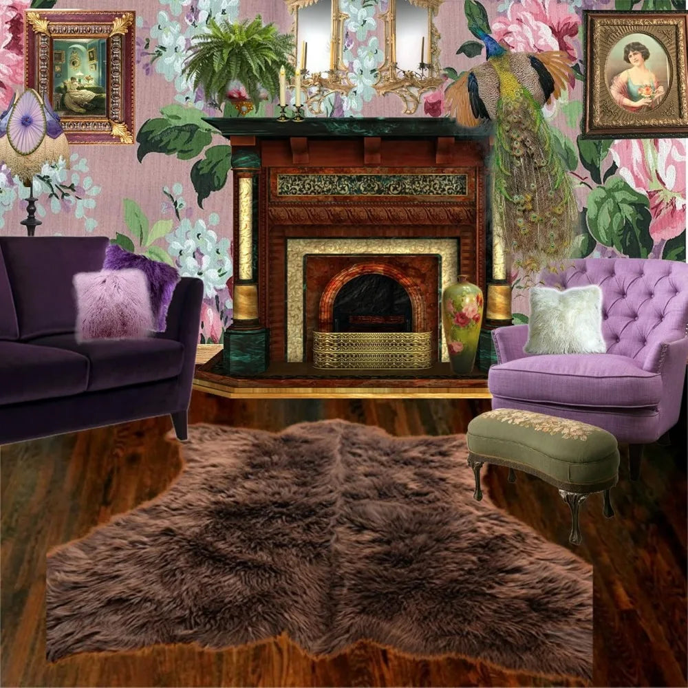 Luxurious Plush Faux Fur Bear Skin Rug For Cozy Living