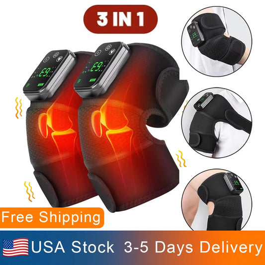 Hailicare 3 In 1 Cordless Heating Knee Pad Massager
