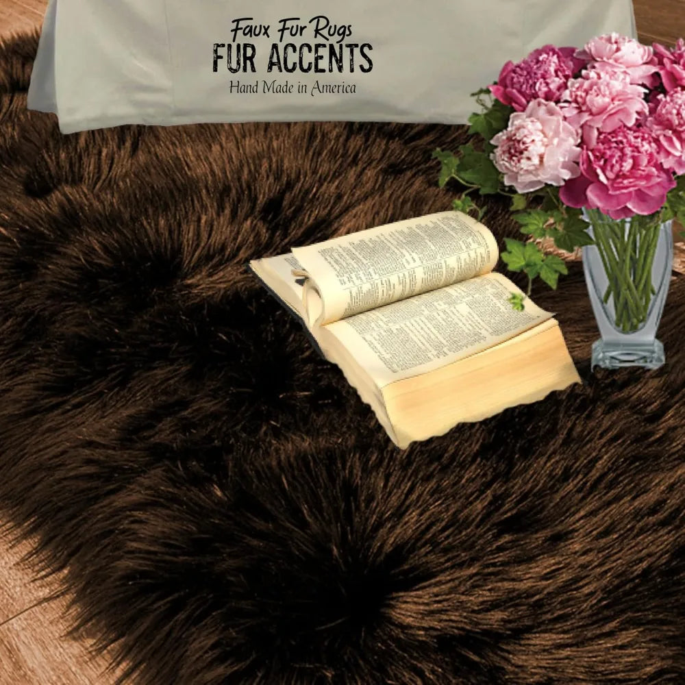 Luxurious Plush Faux Fur Bear Skin Rug For Cozy Living