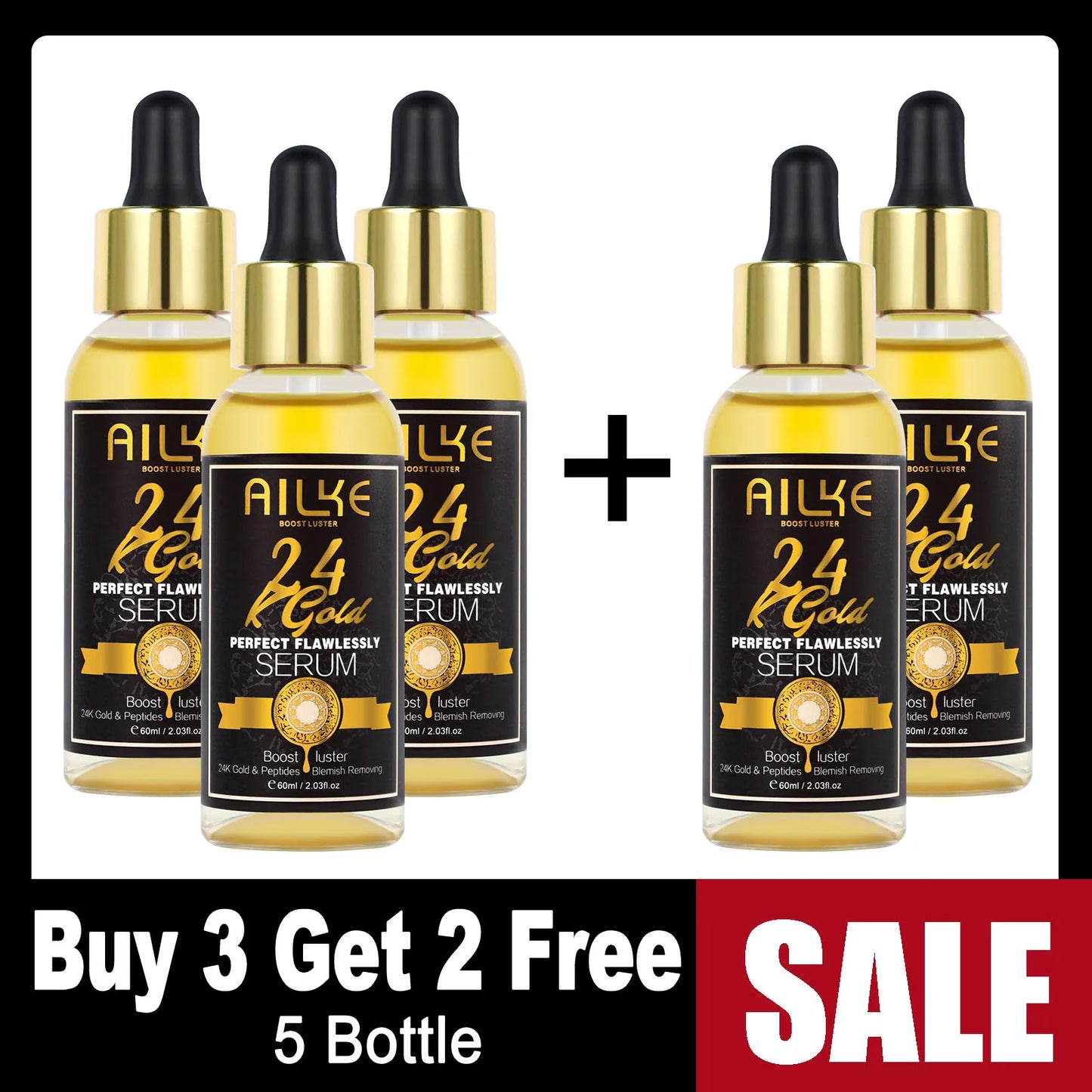 AILKE 24K Whitening Skin Set Cleanser For All Skin Types