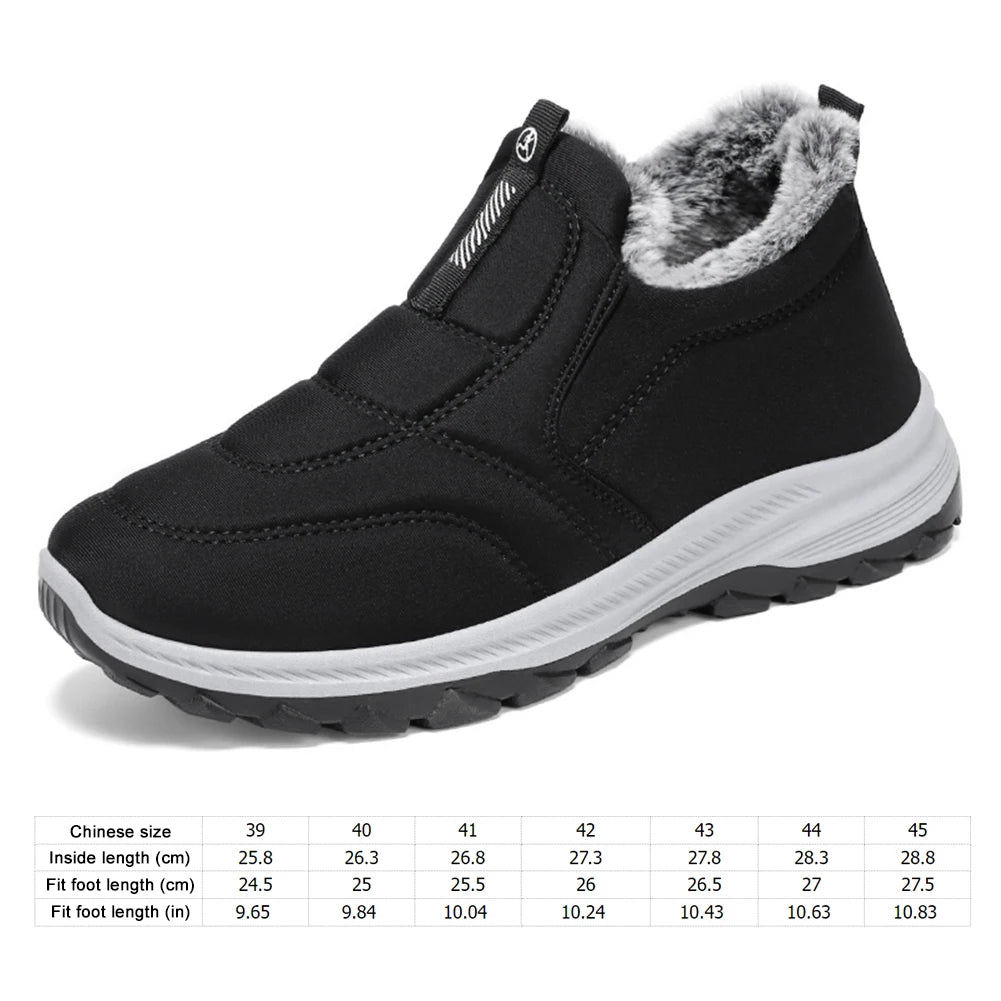 JOCESTYLE Warm Ankle Walking Shoes Non Slip Thermal Boots Winter