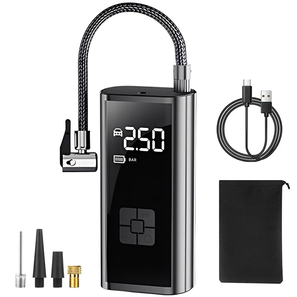 EAFC 12V Car Tire Inflator High Precision Electric Air Compressor