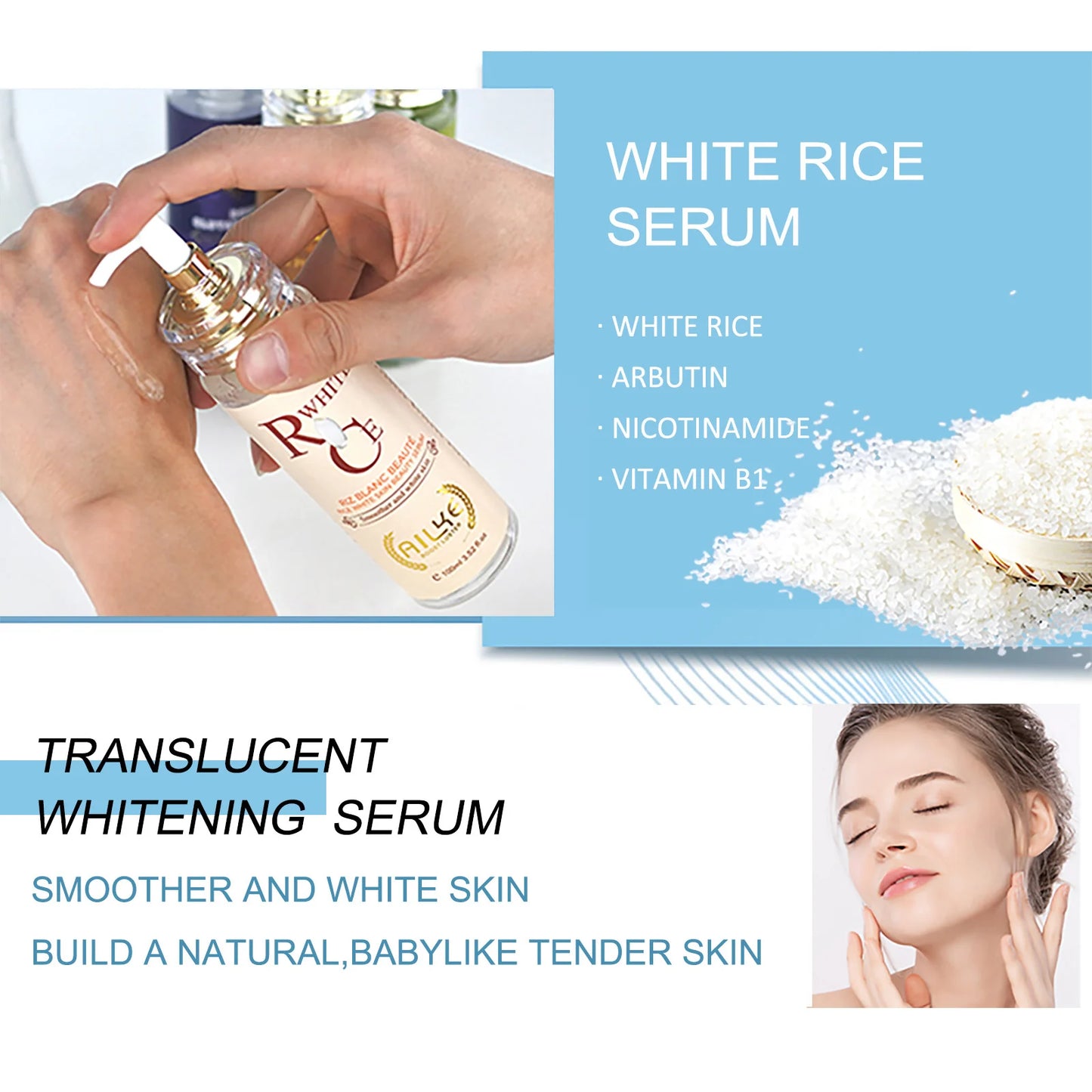 AILKE Skin Glowing Face Serum With Glutathione And Vitamins A C E
