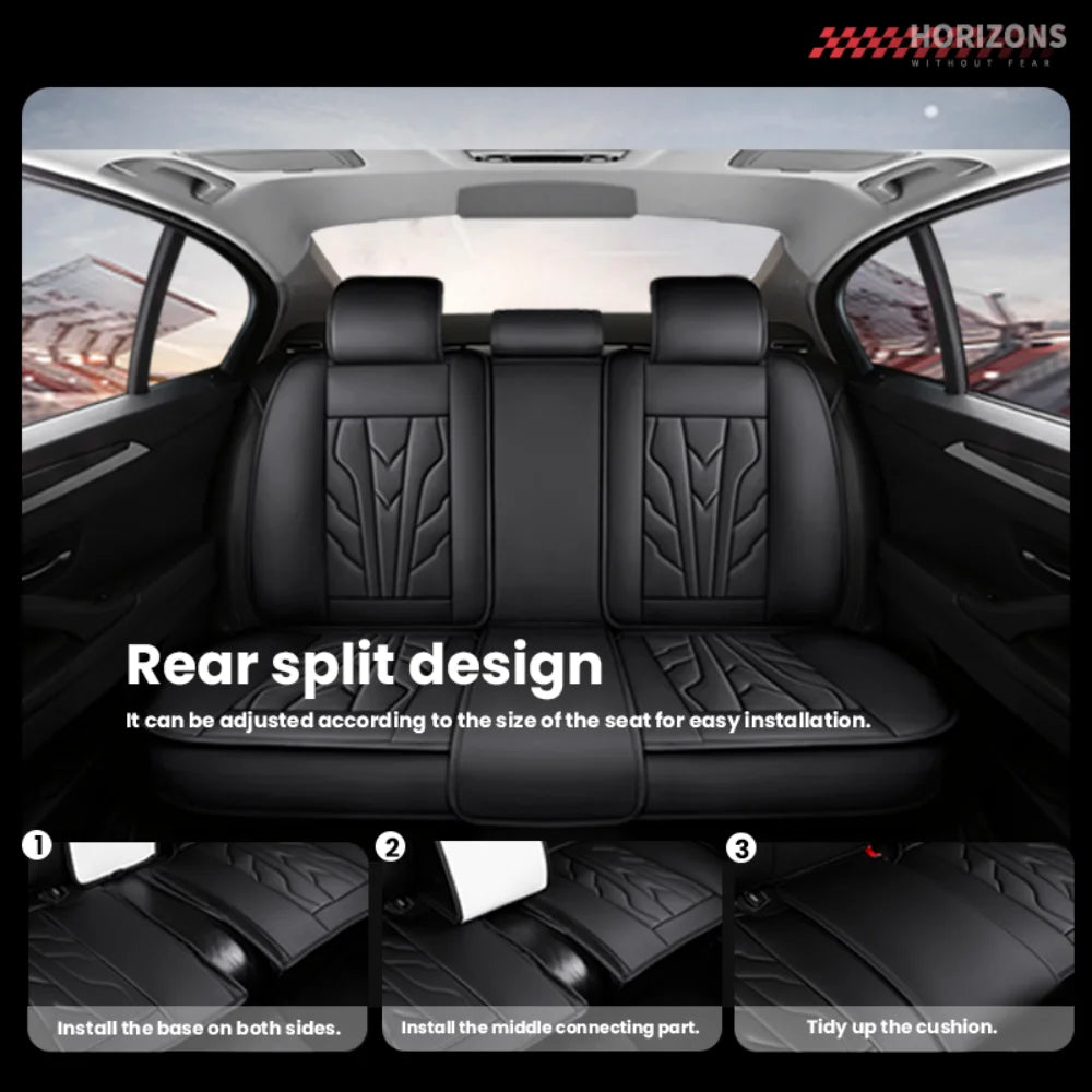 Universal Waterproof Leather Car Seat Cover for Five Seaters