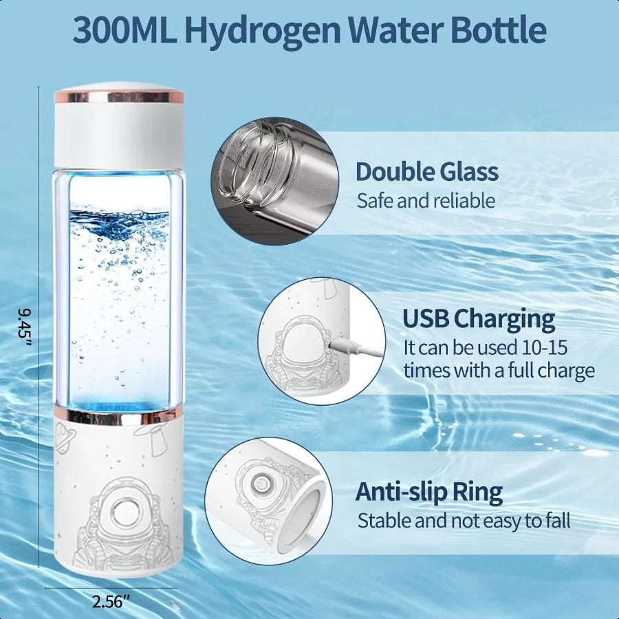 Hydrogen Water Bottle Generator Portable Electrolyzed Water SPE Technology