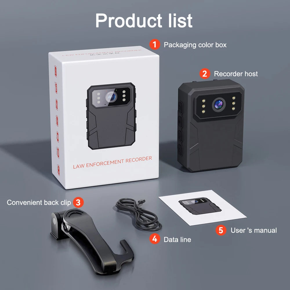 Full HD Body Worn Camera Mini Night Vision Recorder