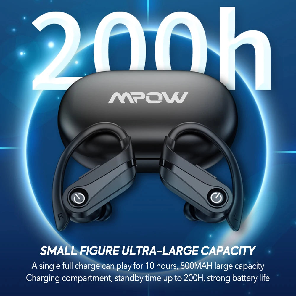 MPOW Q63 Bluetooth Earbuds Five Three Wireless Mic IPX7