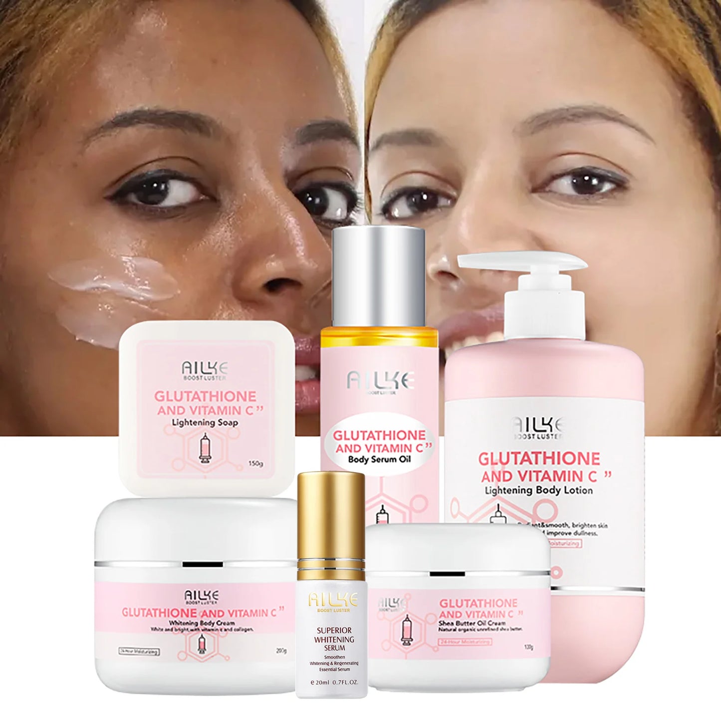 AILKE Whitening Glutathione Vitamin C Facial Skin Care Set