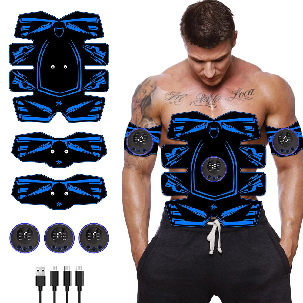 XMSJ EMS 8Pad Ab Trainer and Muscle Stimulator Vibration