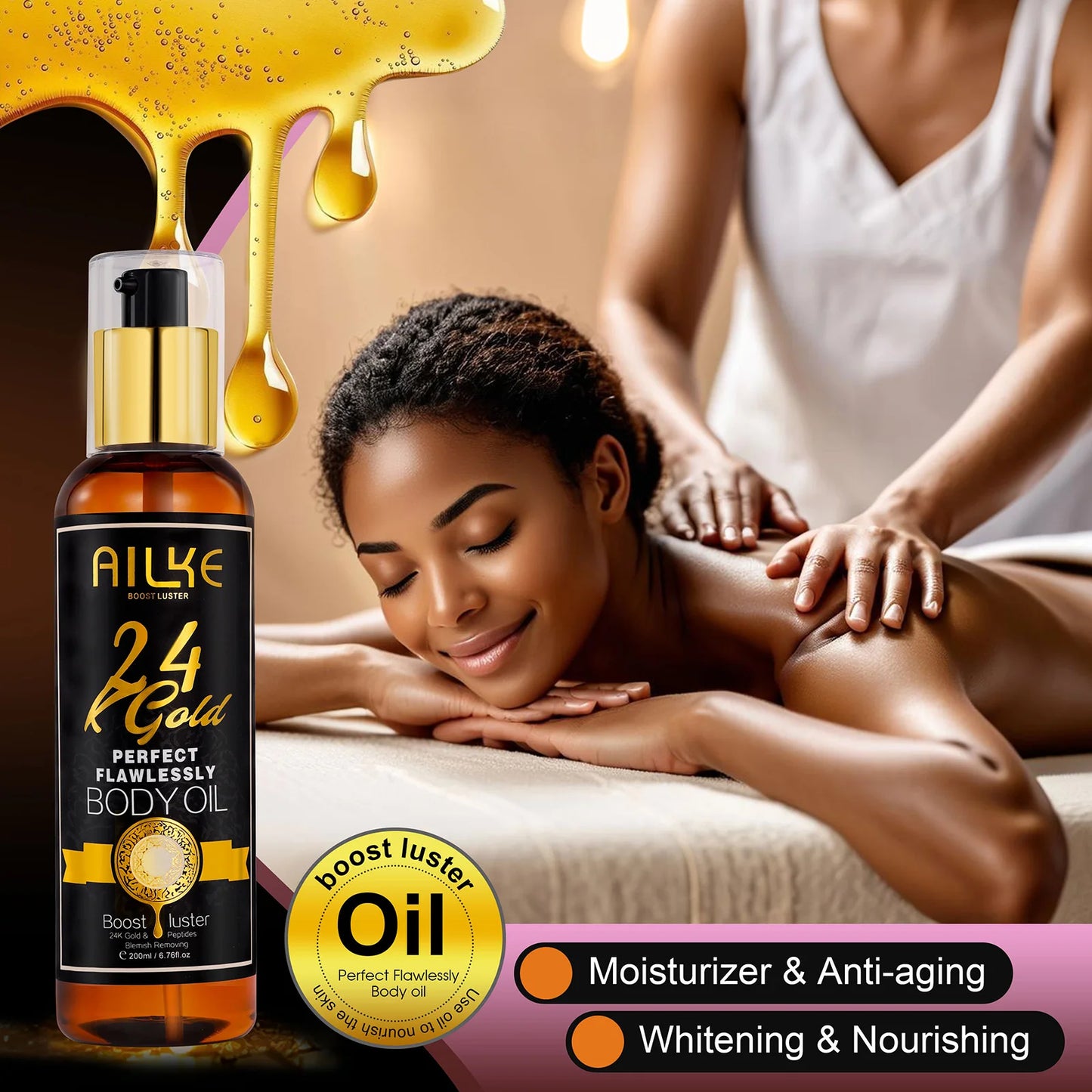 AILKE 24K Whitening Skin Set Cleanser For All Skin Types