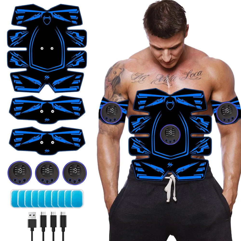 XMSJ EMS 8Pad Ab Trainer and Muscle Stimulator Vibration