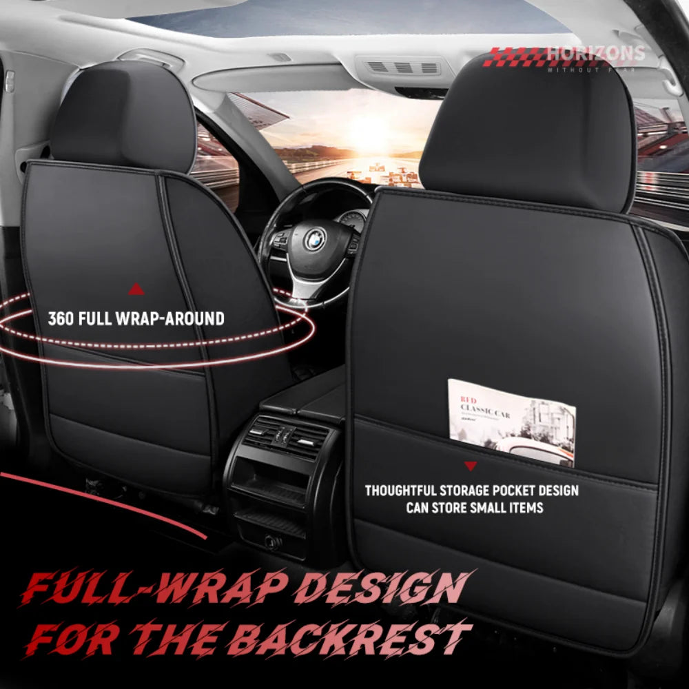 Universal Waterproof Leather Car Seat Cover for Five Seaters