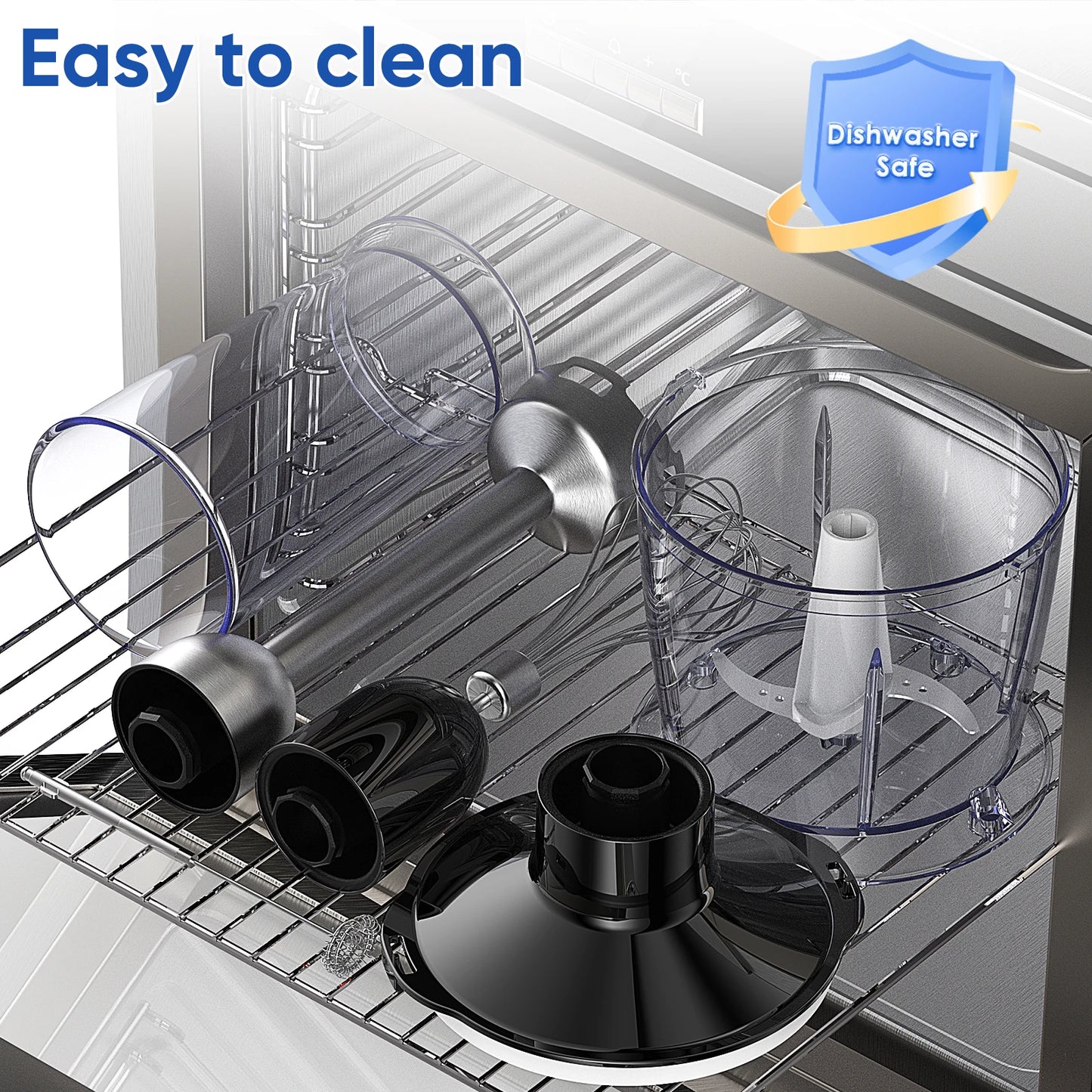 Biolomix 1500W Immersion Hand Blender with 304 Stainless Steel Blades