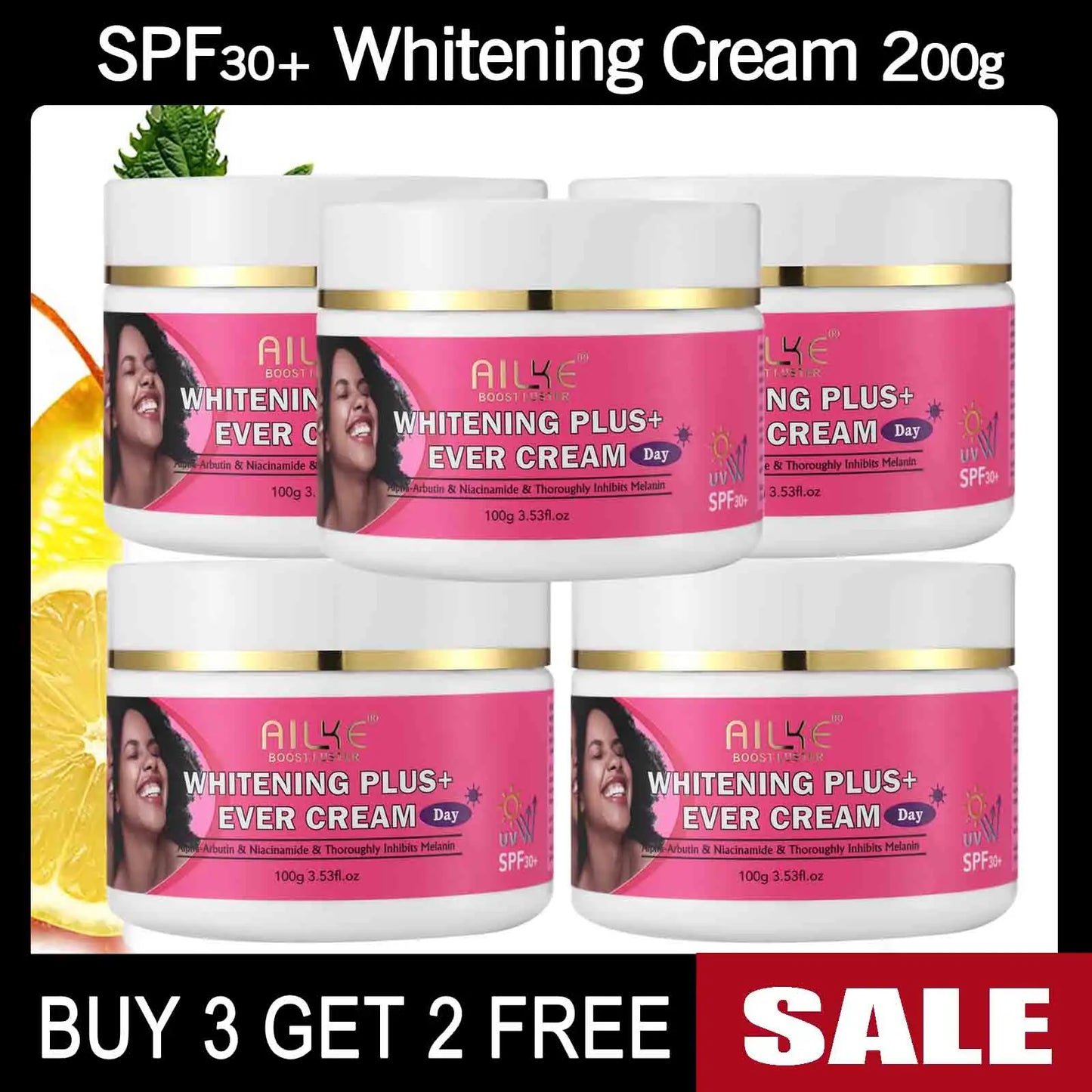 AILKE Natural Skin Glowing Set Whitening Moisturizing Acne