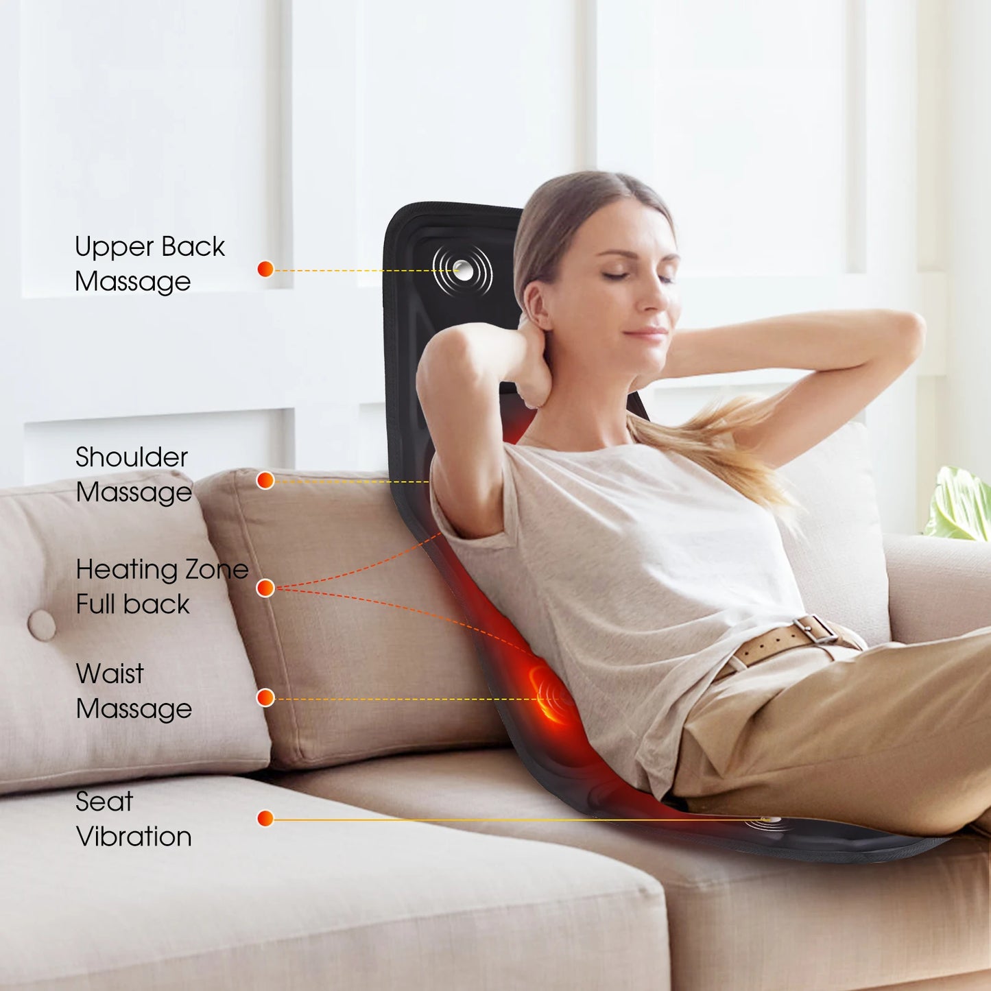 Agdoad Electric Massage Pad With Heating And Vibration
