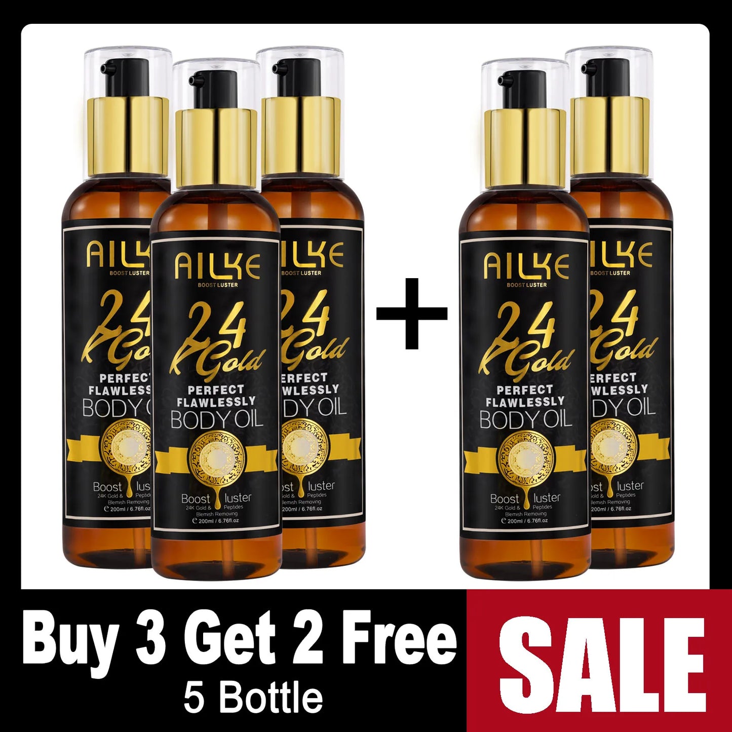 AILKE 24K Whitening Skin Set Cleanser For All Skin Types