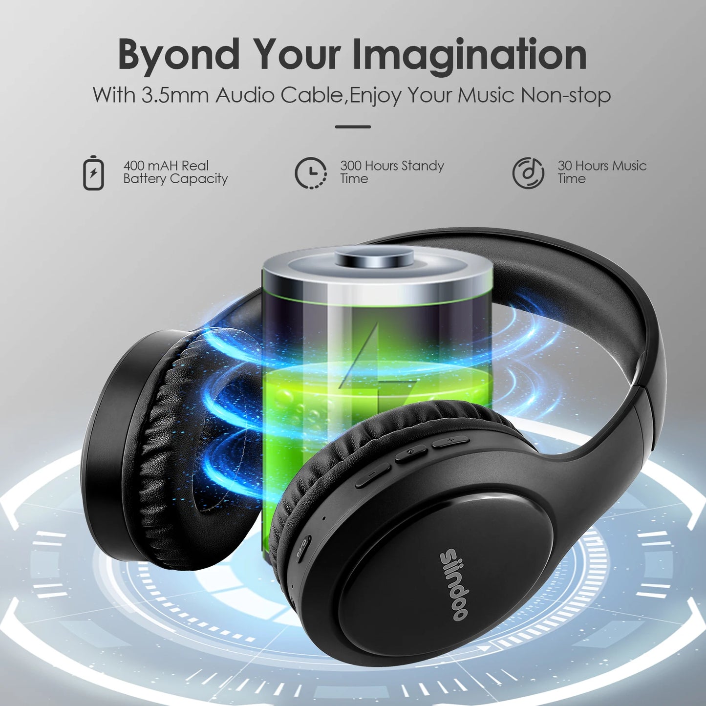 Siindoo JH 919 Wireless Bluetooth Headphones Foldable