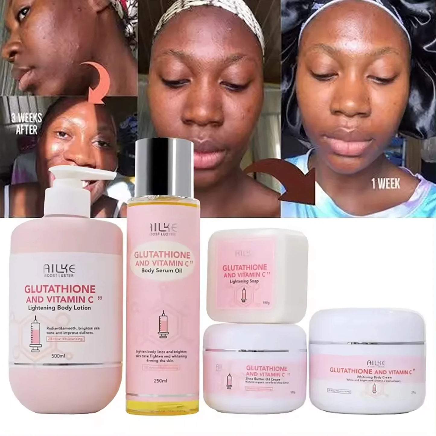 AILKE Vitamin C Brightening Lotion for Hydration and Glowing Skin