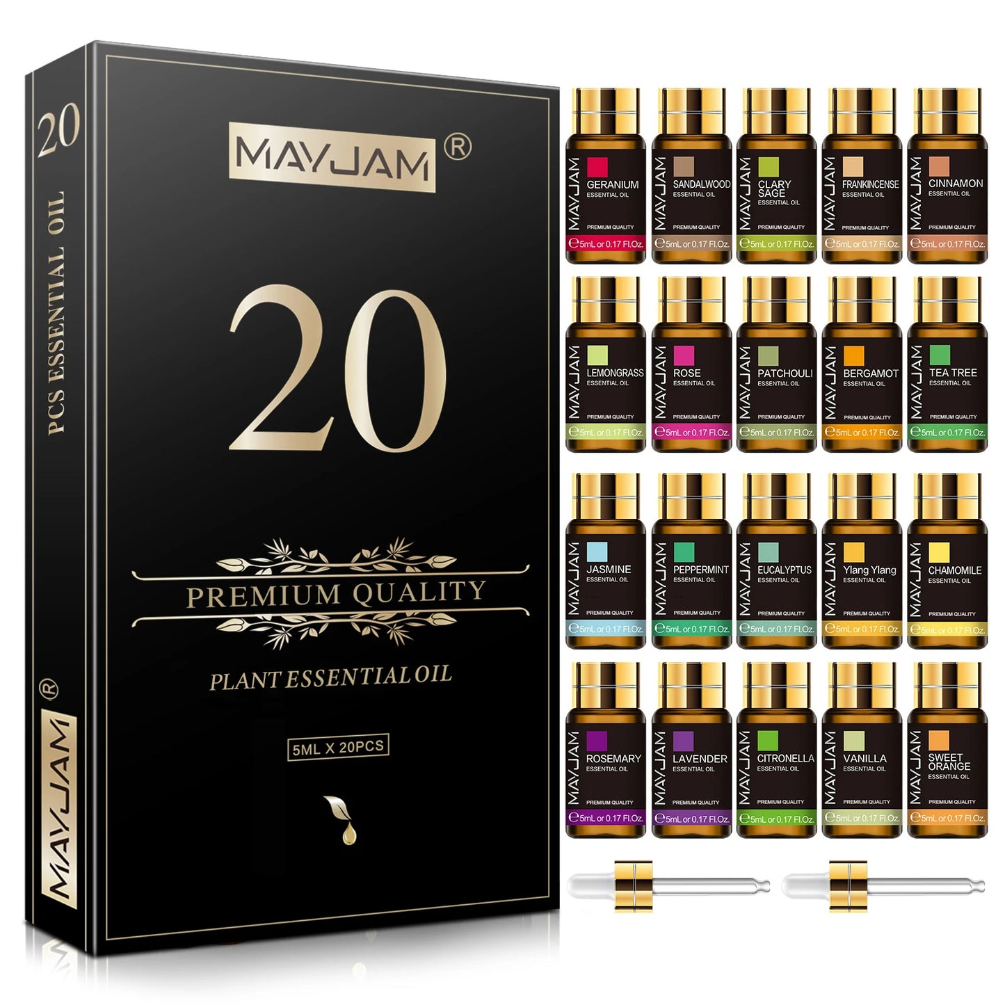 MAYJAM Essential Oil Set For Diffuser Aromatherapy Collection